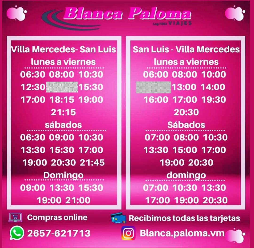 Blanca Paloma - Villa Mercedes a San Luis y Viceversa Image