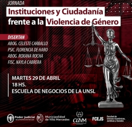 ⚖️📖Jornada Instituciones y Ciudadanía frente a la Violencia de Género